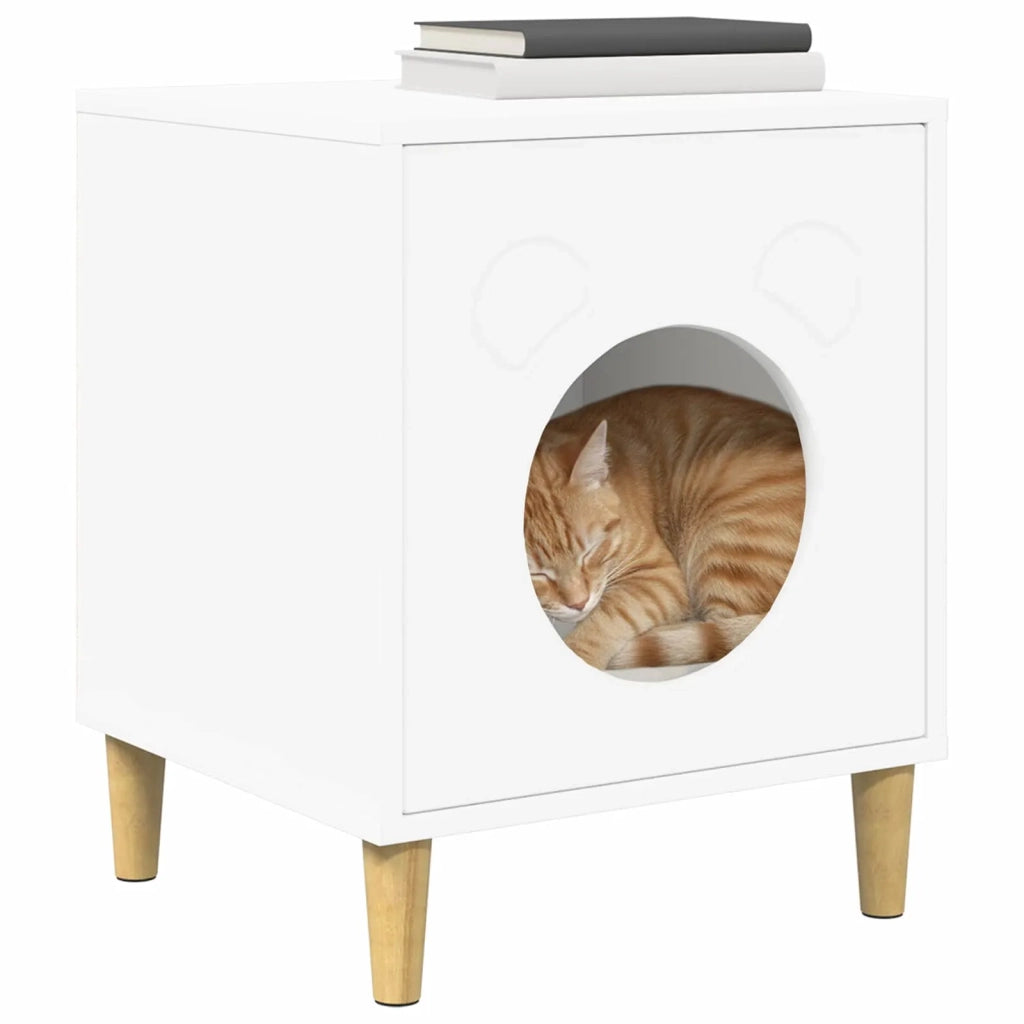 Casa per Gatti Bianco 42,5 x 40 x 53 cm Legno multistrato