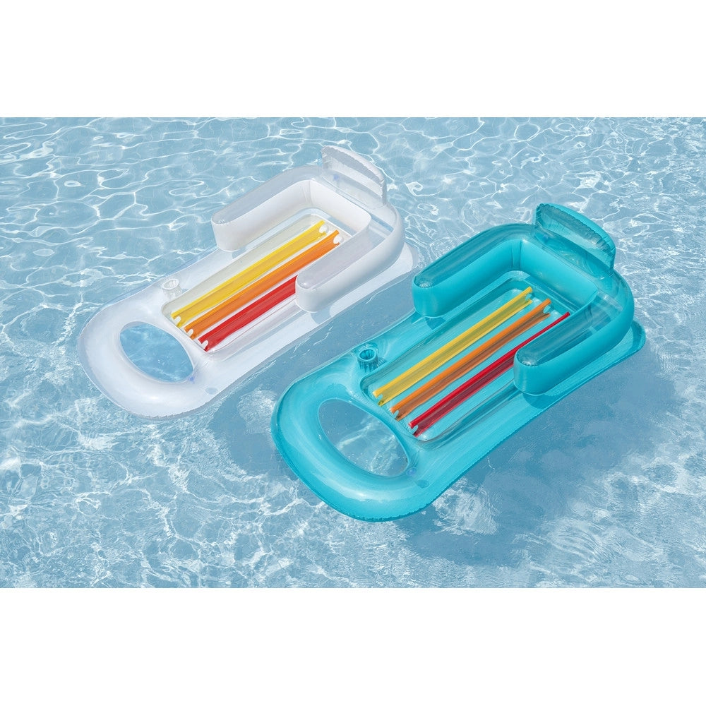 Trade Shop - Materassino Poltrona Lettino Gonfiabile Relax Mare Piscina Con Portabibite 2 Colori 43028 -