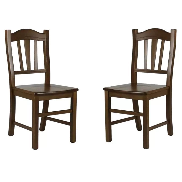 Set 2 sedie gendarme legno/noce seduta legno (591) - Mobili 2G