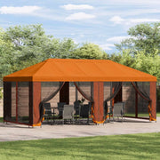 Gazebo con pareti laterali 6 x 3 m Arancione