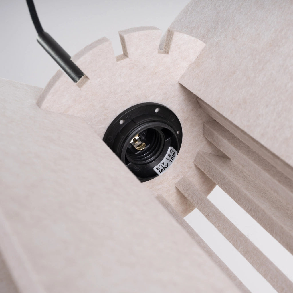 Lampada a sospensione MULA 27cm Paralume in feltro Struttura nera Design moderno