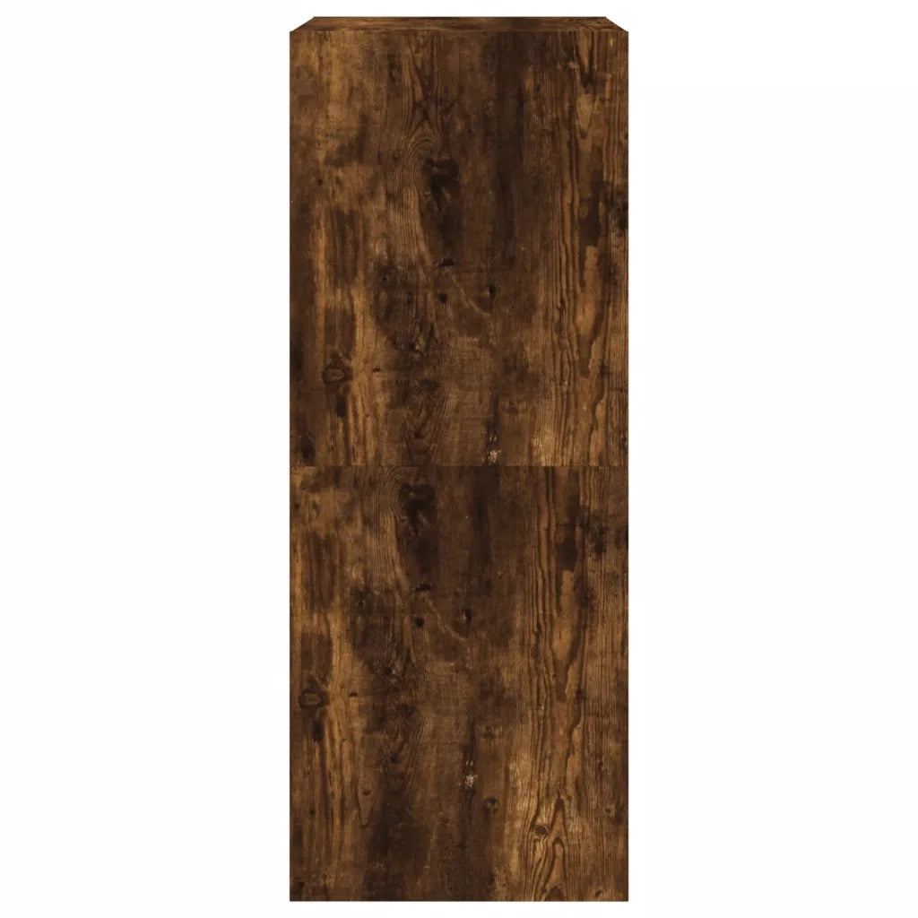 Scarpiera con 2 Cassetti Ribaltabili Rovere Fumo 80x42x108 cm 3214403