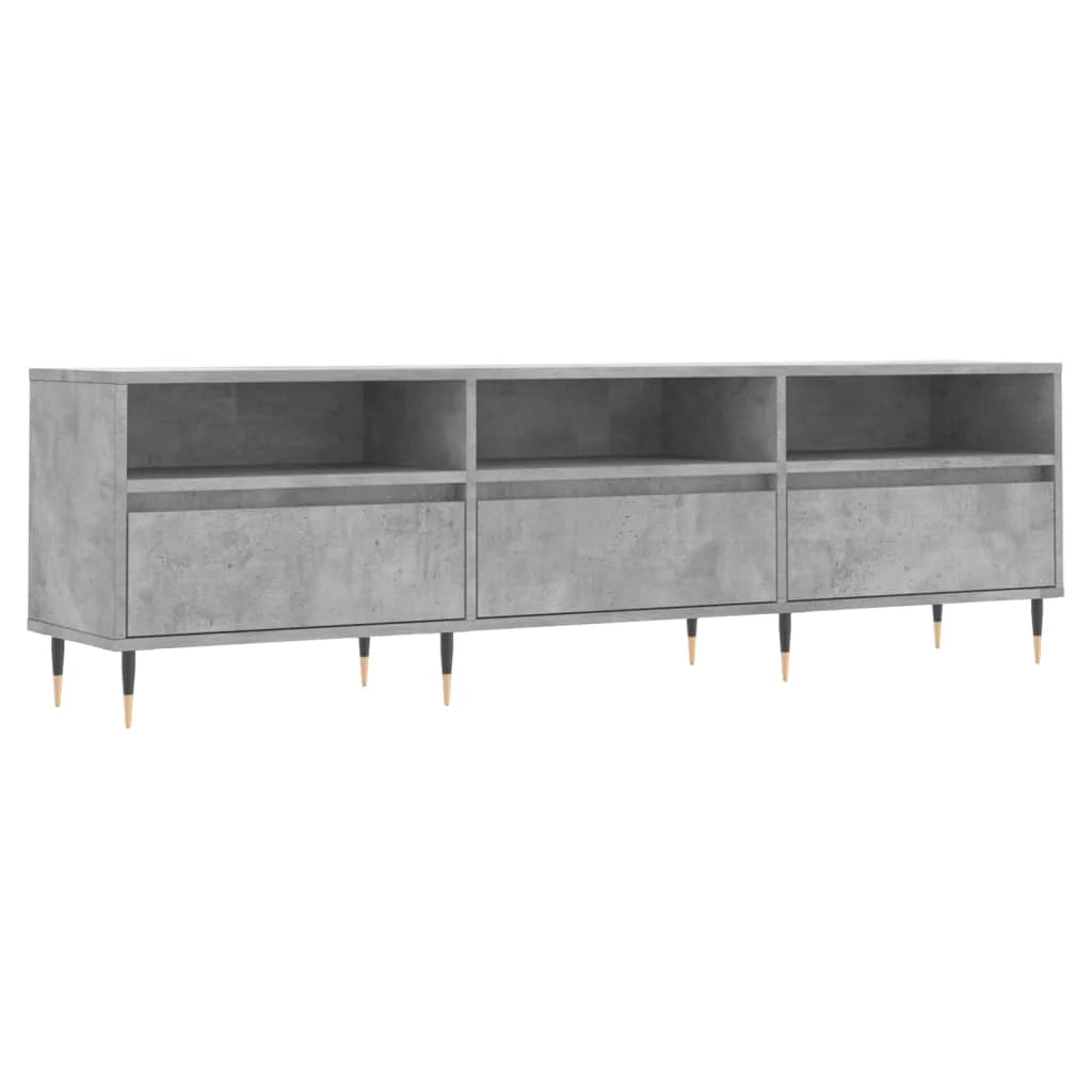 Mobile TV multimediale mensola TV credenza TV per sala da pranzo soggiorno camera da letto 150 x 30 x 44,5 cm legno ingegnerizzato grigio 02_0025974