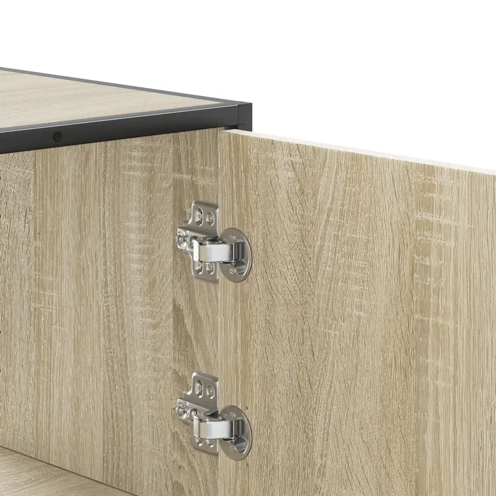 Credenza Rovere Sonoma 68x35x106,5 cm Legno Multistrato Metallo