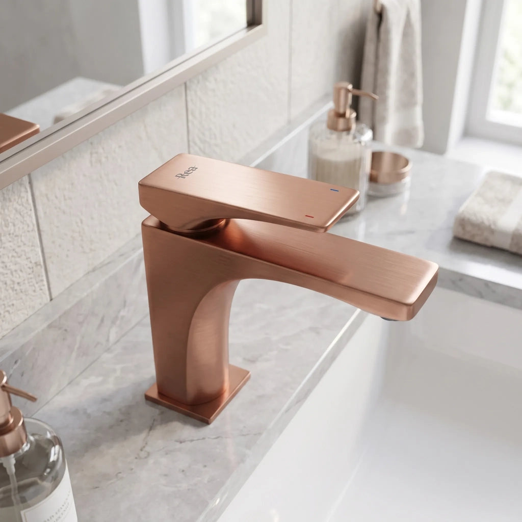Rubinetto Da Lavabo Premium Rea Joe Brush Copper Low