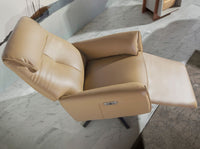 Poltrona relax girevole in pelle arena