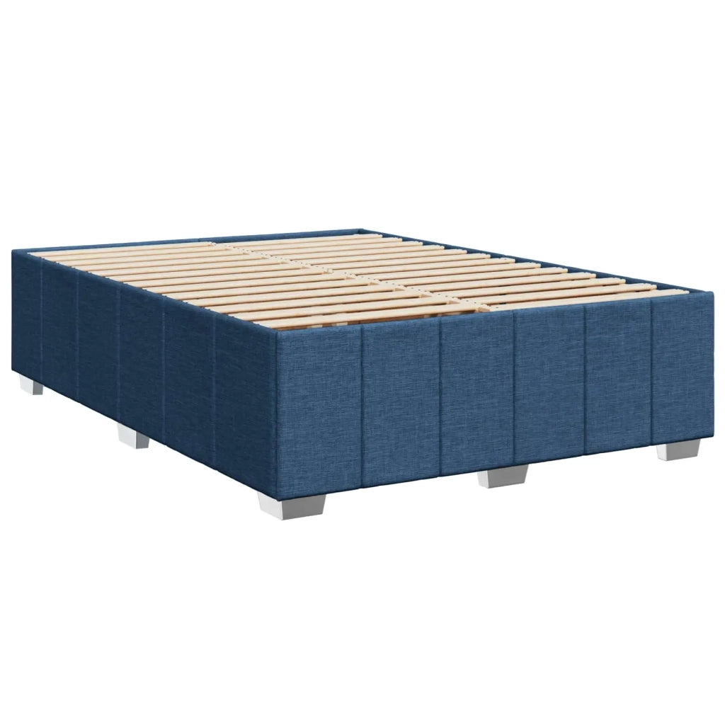Letto box spring con materasso Blu 160 x 200 cm Tessuto 3451261
