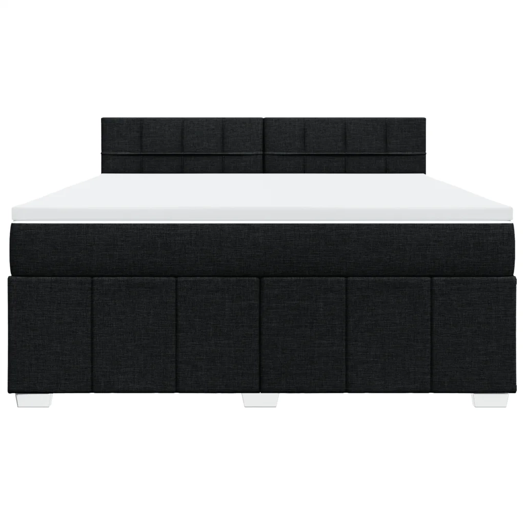 Giroletto a Molle con Materasso Nero 180x200 cm in Tessuto 3287149