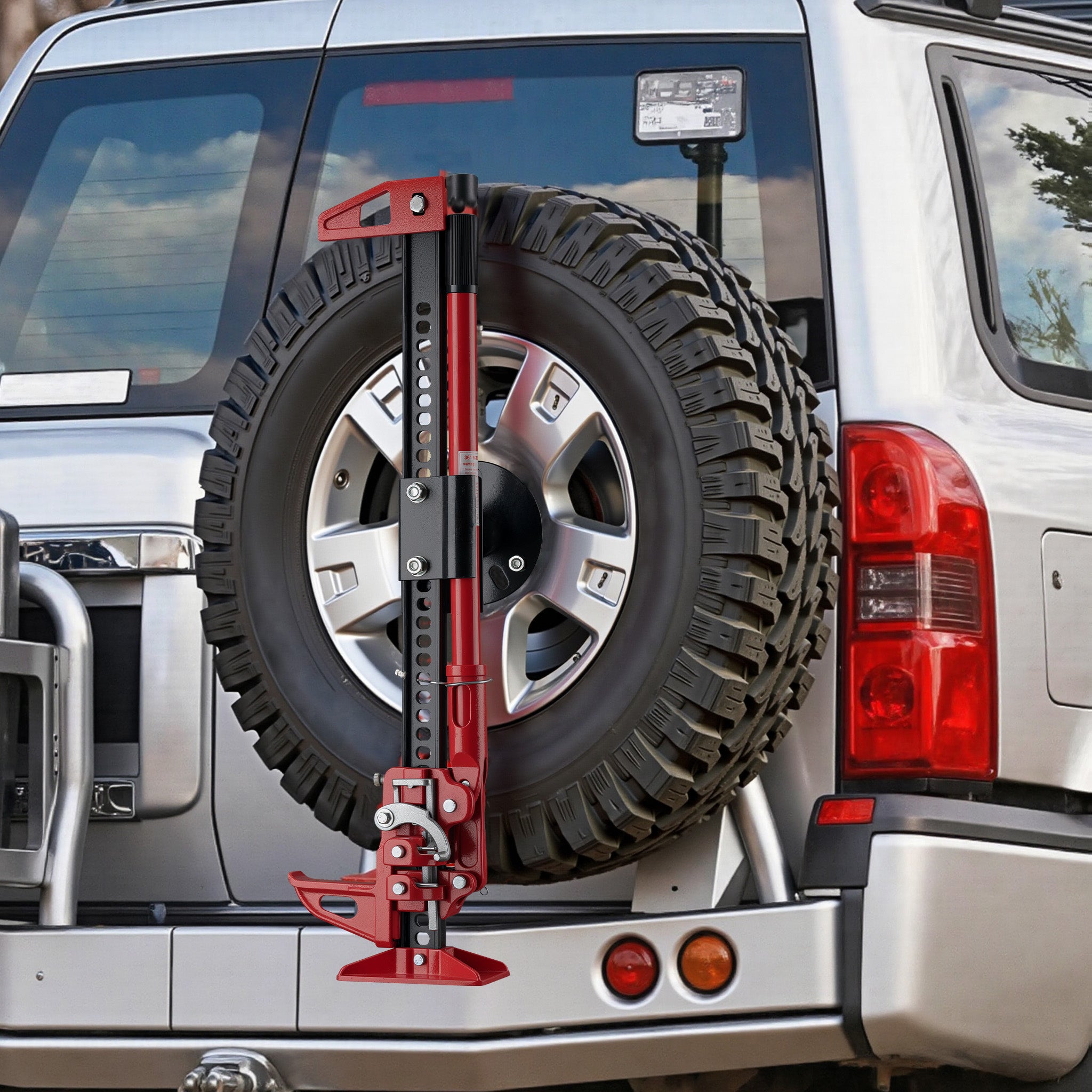 Supporto binda per ruota di scorta, supporto da fissare a ruota di scorta 5“-6,75”, alloggiamento farm jack in acciaio, porta martinetto