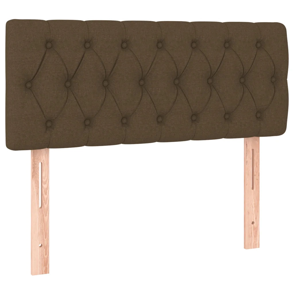Letto a Molle Materasso e LED Marrone Scuro 120x200 cm Tessuto