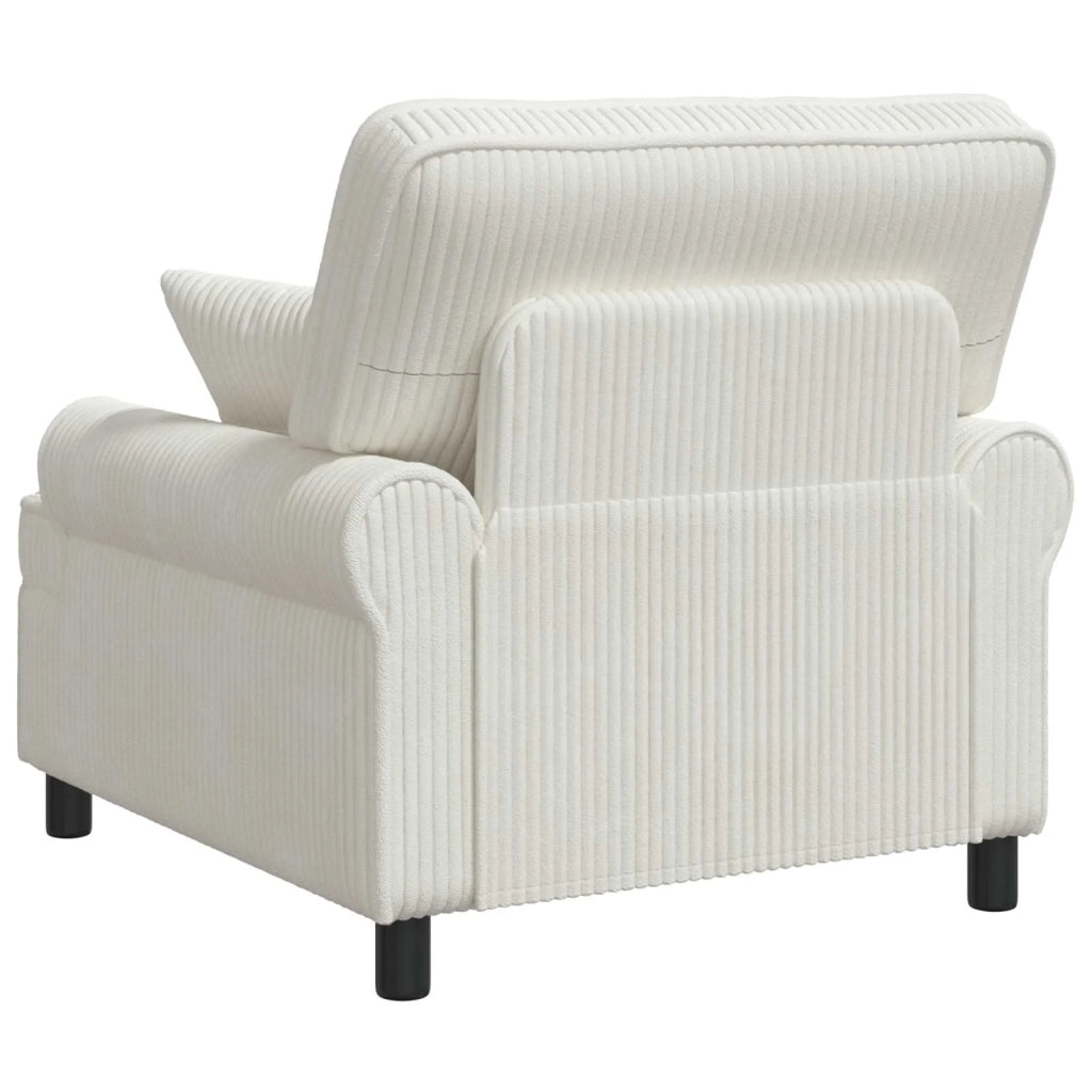 Poltrona XL con Cuscini Crema Tessuto a 1,5 linee 42043478