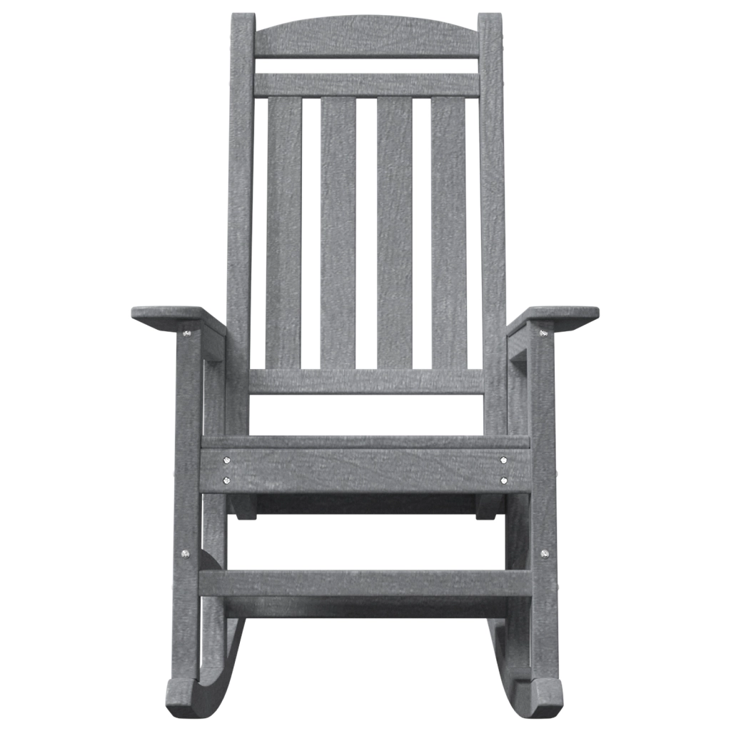 Sedia a Dondolo da Giardino Grigio Chiaro 70x92x108 cm HDPE