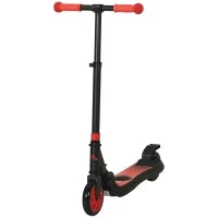 Monopattino Elettrico Pieghevole per Bambini 6+ Anni ad Altezza Regolabile, 71x36.5x75-80 cm, Nero e Rosso
