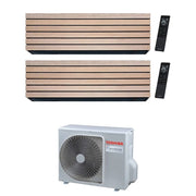 Condizionatore Dual Split Toshiba Daiseikai 10 Wood 9+12 (10+13) con RAS-2M18G3AVG-E R-32 Wi-FI Integrato