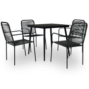 Set da pranzo da esterno 5 pezzi in corda di cotone e acciaio nero 02_0014656