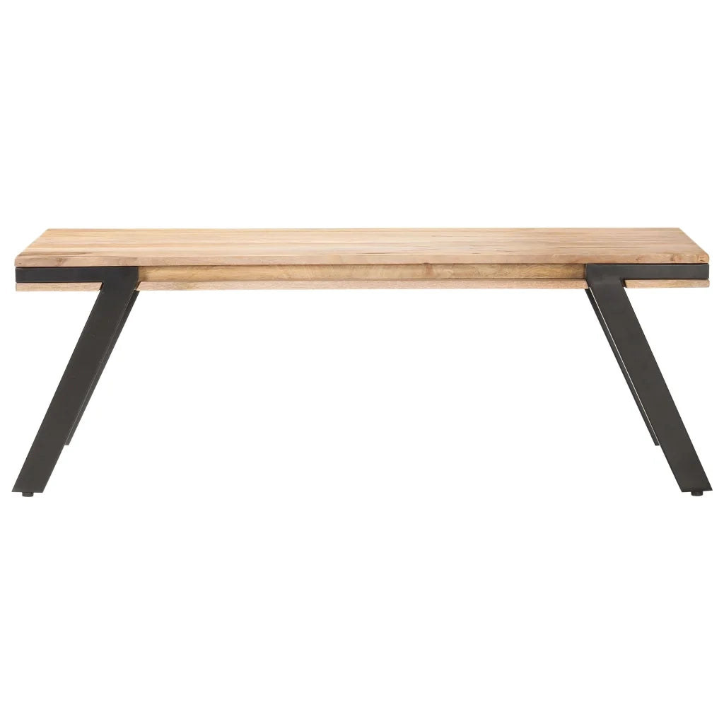Tavolino da CaffÃ¨ 114x65x40 cm in Legno Massello di Mango