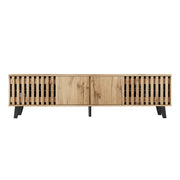 Mobile TV con 4 ante e 8 vani; per soggiorno; in truciolare; 180 x 40 x 55 cm; naturale
