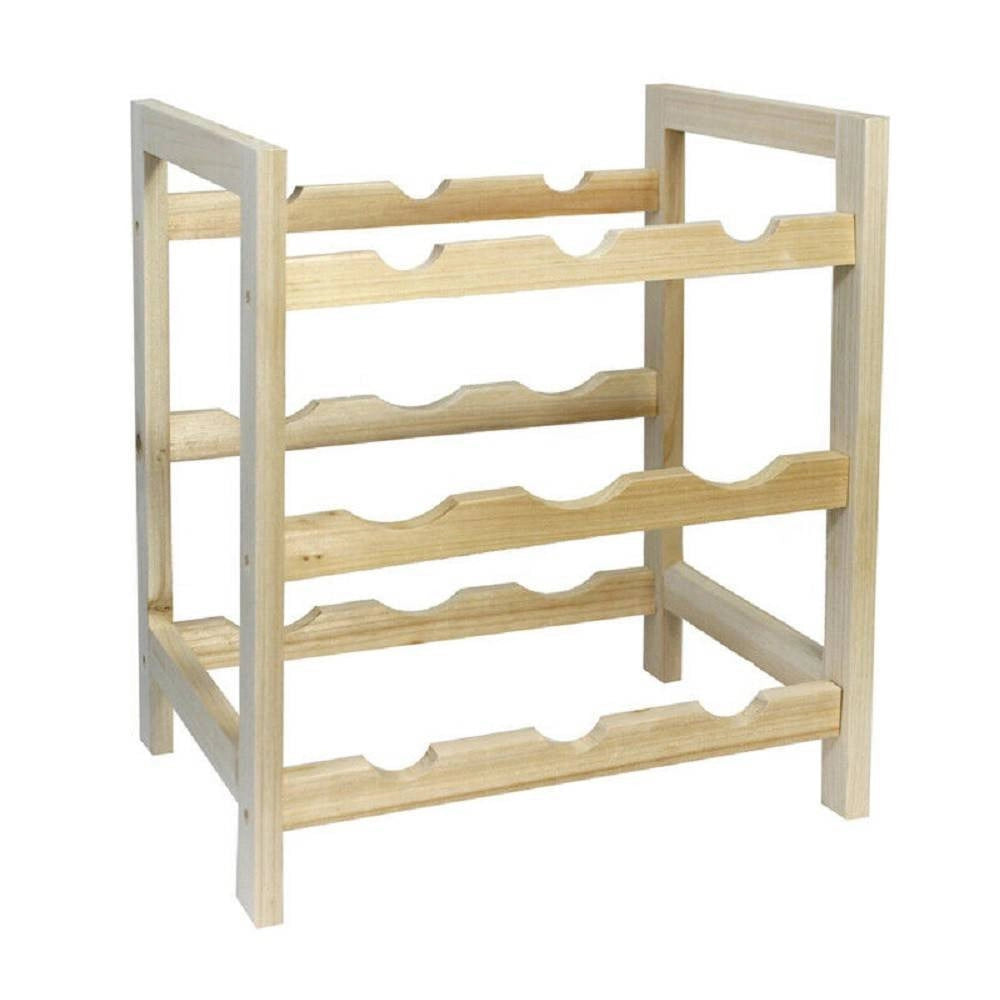 Trade Shop - Cantinetta Portabottiglie Legno 9 Posti Cantina Bottiglie Di Vino Da Terra -