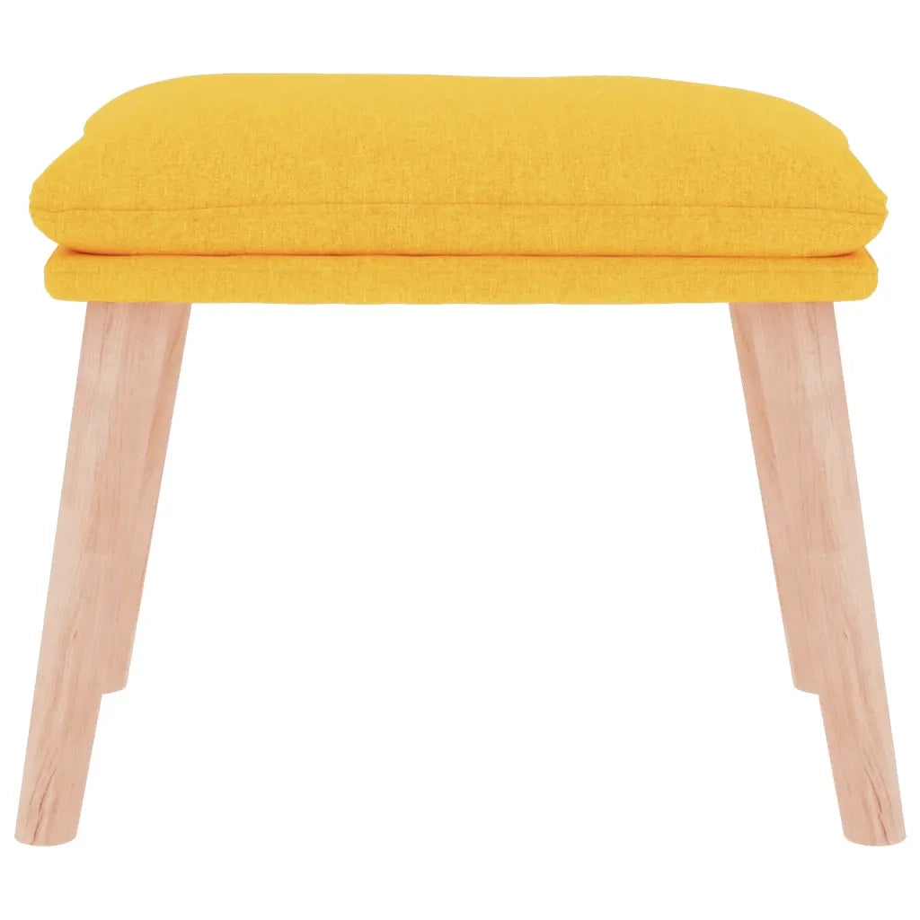 Poggiapiedi Giallo Senape 45x29,5x35 cm in Tessuto 341431