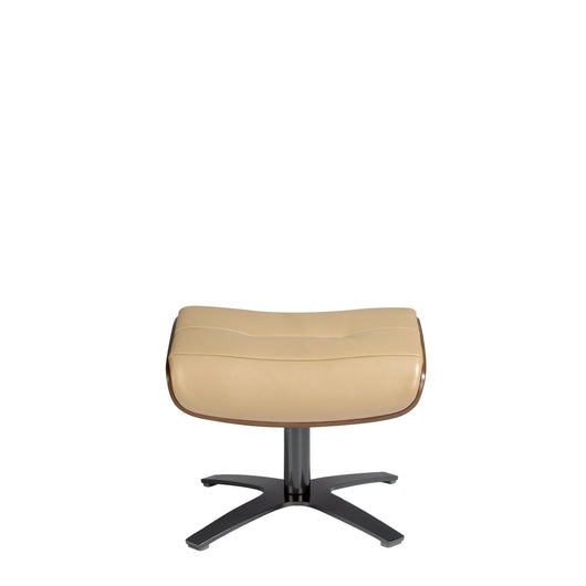 Pouf in pelle sabbia