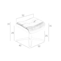 Pouf in pelle sabbia