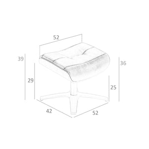 Pouf in pelle sabbia