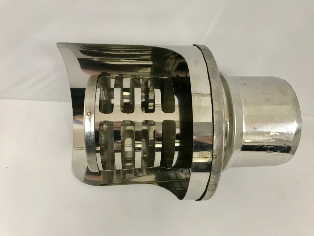 Cappello terminale orizzontale a griglia acciaio inox 80