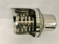 Cappello terminale orizzontale a griglia acciaio inox 80