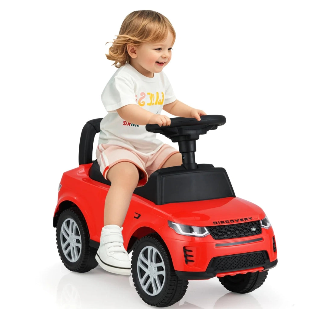 Auto a spinta con contenitore 66 x 27 x 41,5 cm clacson divertente guida stabile PP rosso 20_0014691