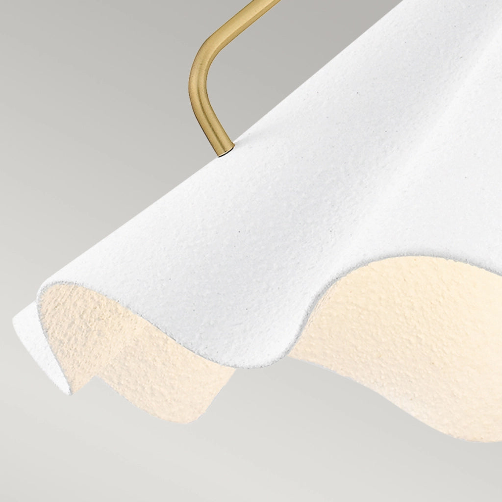 Sospensione Quoizel Mejia ottone anticato vetro bianco E27