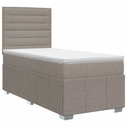 Letto box spring con materasso Tortora 100 x 200 cm Tessuto 3454068