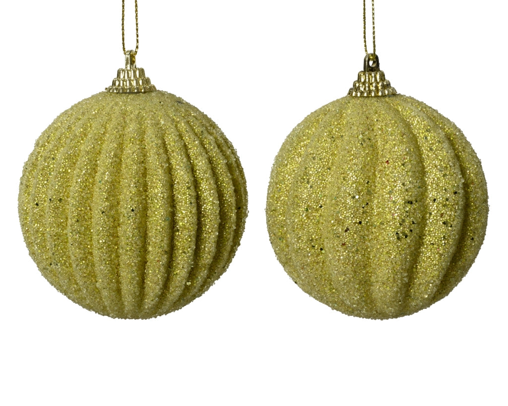 Pallina di Natale Schiuma per palline brillantini perline 2ass colore pistacchio ø 8cm