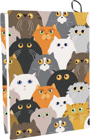 Copertina per libri estensibile, lavabile e riutilizzabile, grande, in nylon e poliestere, protezione per libri, pezzi di inserimento elastici 24 x 40 cm