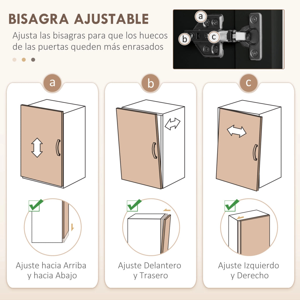 Armadio da Cucina con 4 Ante e Ripiani Aggiustabili ¨C zephmum ¨C Nero 60x30x170 cm