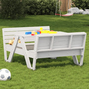 Tavolo Picnic per Bambini Bianco 88x122x58 cm Massello di Pino 832602