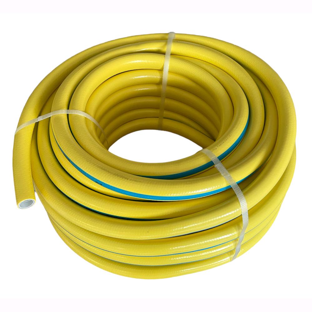 Tubo innaffio per irrigazione 6 strati antitorsione Giallo Flessibile 3/4" da 15 mt