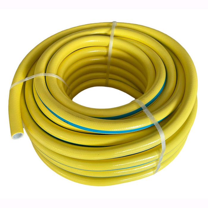Tubo innaffio per irrigazione 6 strati antitorsione Giallo Flessibile 3/4" da 15 mt