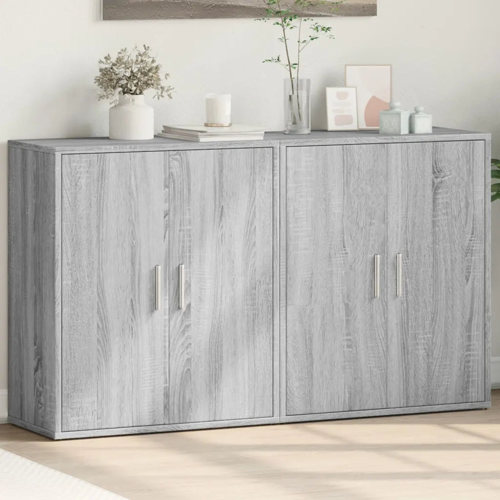 Credenze 2 pz Grigio Sonoma 60x31x70 cm in Legno Multistrato 3276544