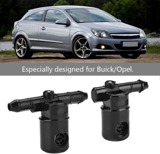 Pezzo di getto d'acqua per Opel - Leggero - Duraturo - Parte di ricambio - 2 pezzi - Materiale ABS - Bocchetta di spruzzo