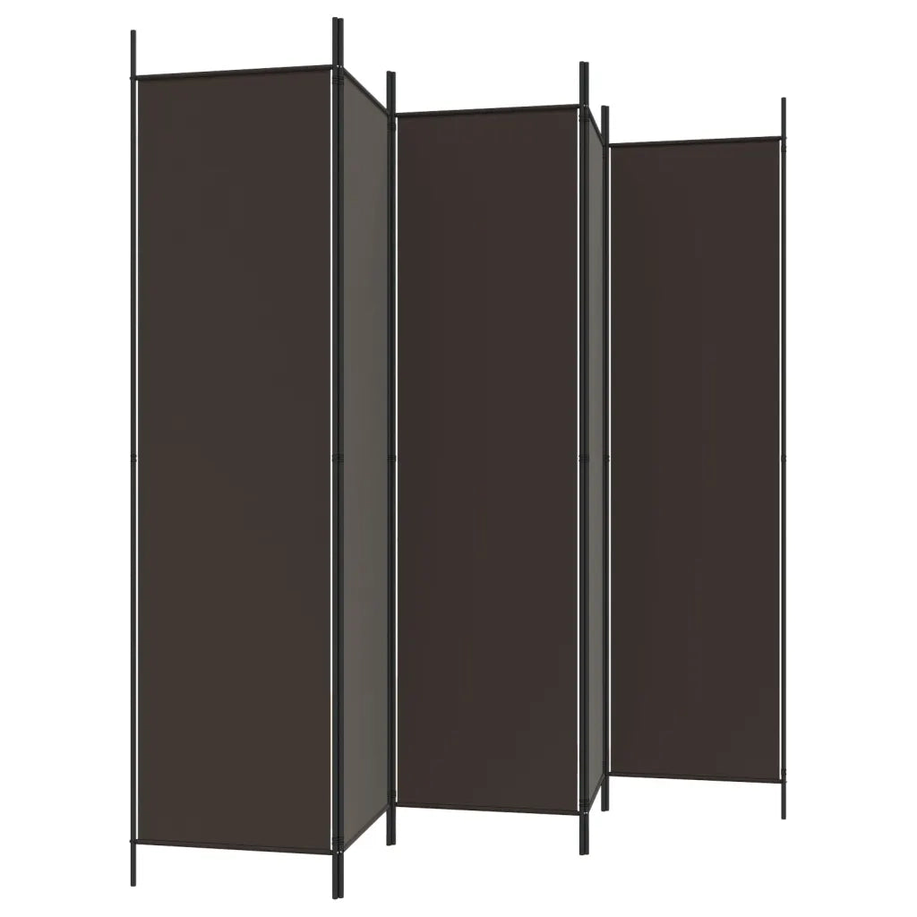Divisorio a 6 Pannelli Marrone 300x200 cm in Tessuto cod mxl 69533