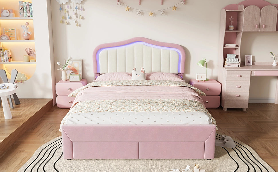 letto imbottito velluto rosa 140 x 200 cm