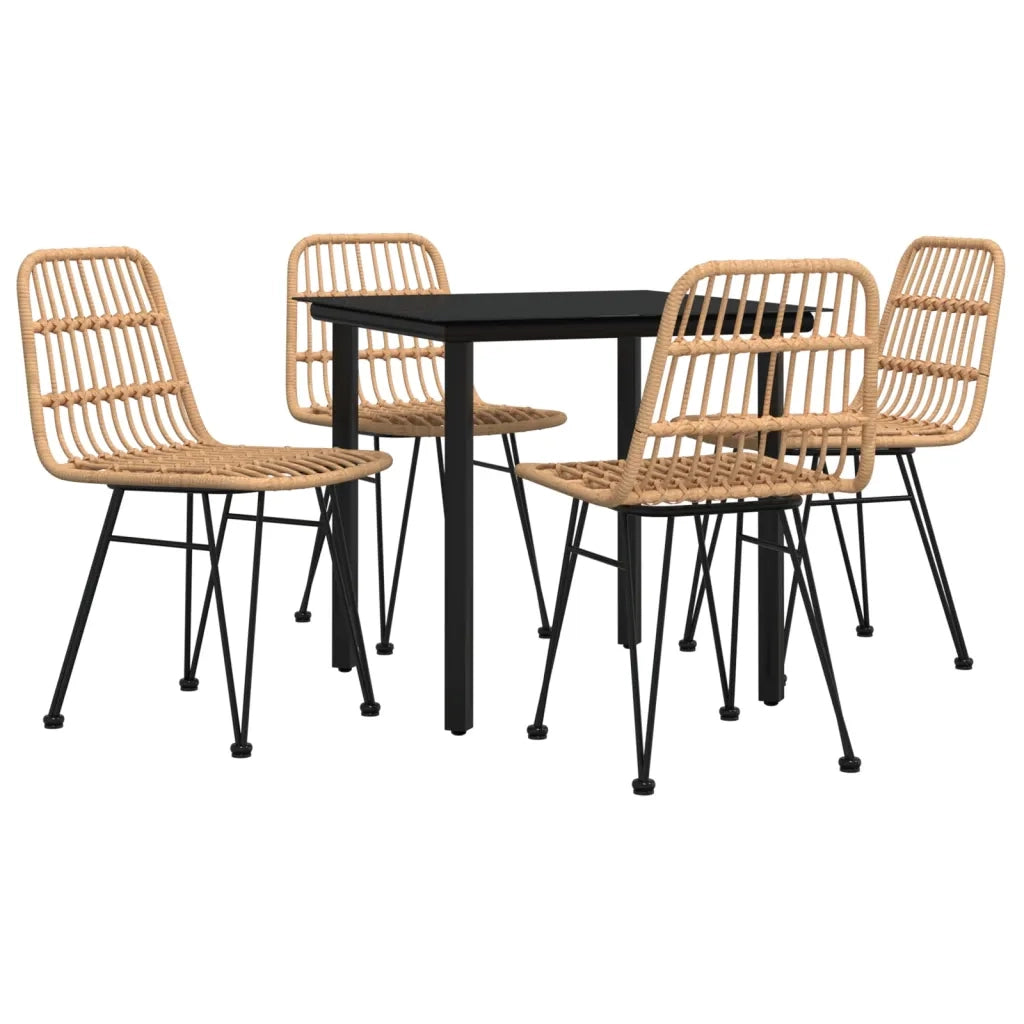 Set da Pranzo da Giardino 5 pz in Polyrattan 3157888