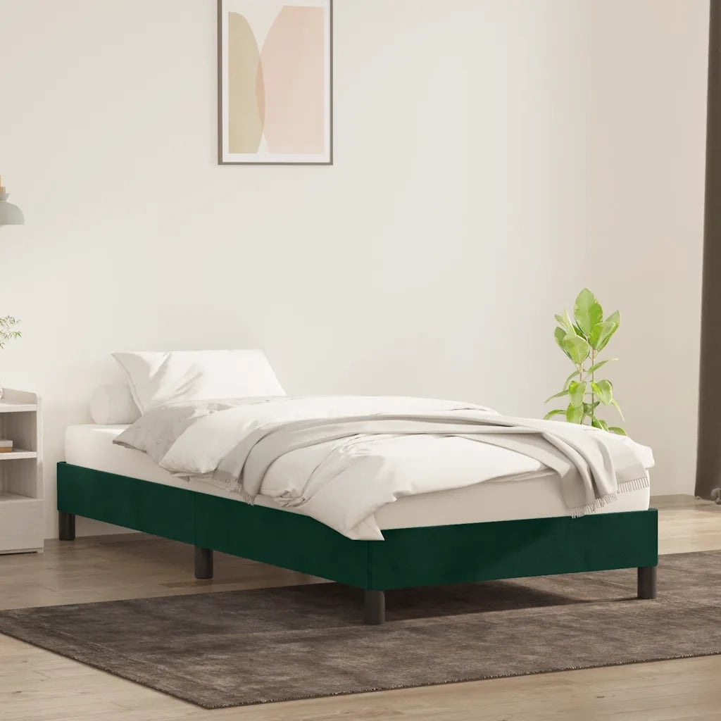Giroletto senza Materasso Verde Scuro 80x210 cm in Velluto 4101334