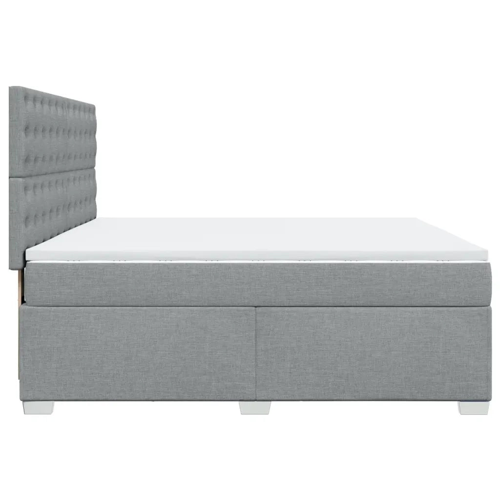 Giroletto a Molle con Materasso Grigio Chiaro180x200 cm Tessuto 3290581