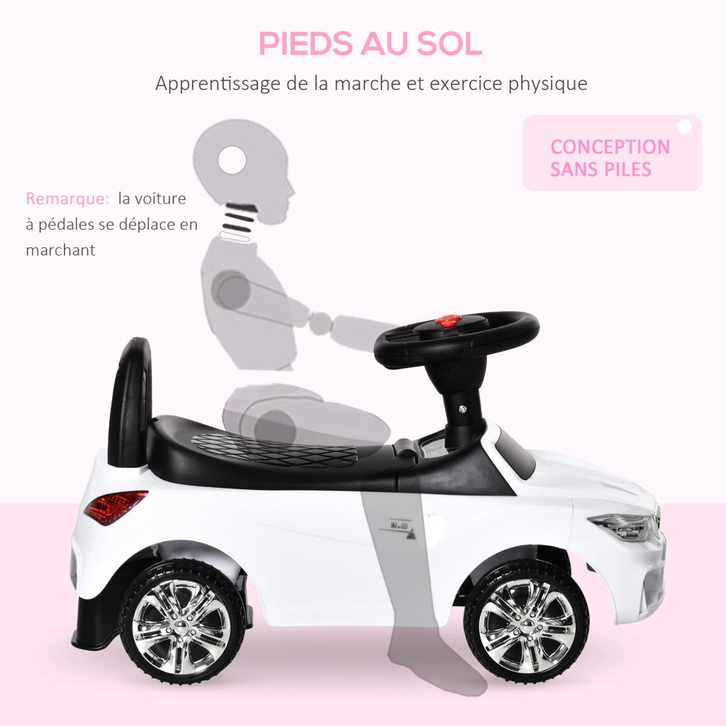 Portagiochi Auto Bambini ¨C zephmum ¨C Bianco 63.5x28x36cm