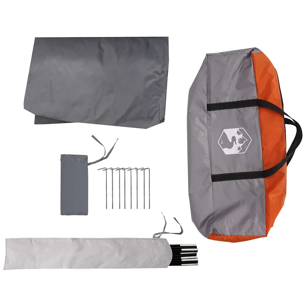 Telone da Campeggio Grigio e Arancione 430x380x210 cm Impermeabile 94681