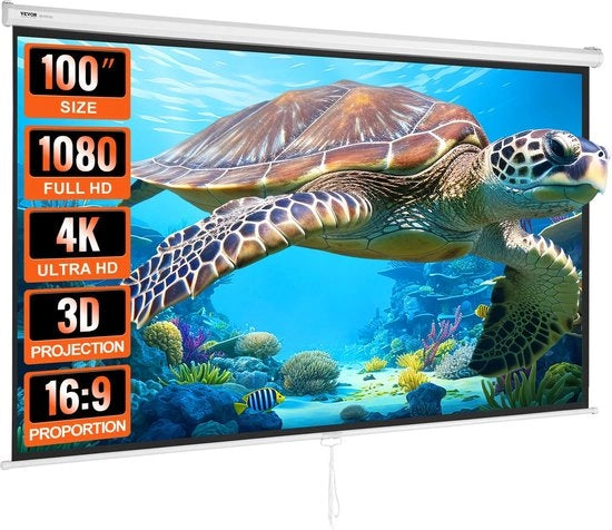 Schermo per Proiettore - Schermo per Proiettore Estensibile - 100 Pollici 16:9 4K 1080 HD - Schermo per Proiettore Riscaldabile - Per Famiglia Home Office - Dimensioni 2270x1590 mm - Schermo per Proiettore per Proiettore - Home Cinema Cinema Casa