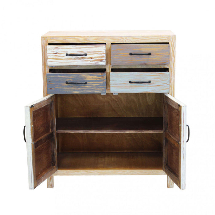 Mobile Alden 78x39x93 h cm in Legno Multicolor