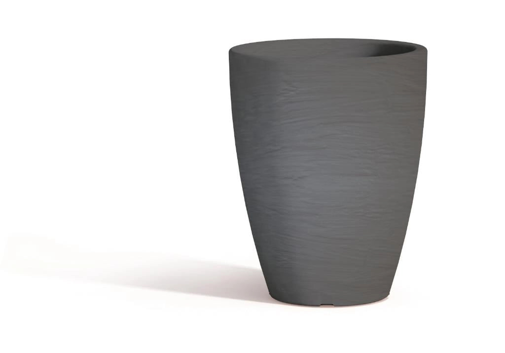 Vaso arredo interno ed esterno adone round grigio 38 cm