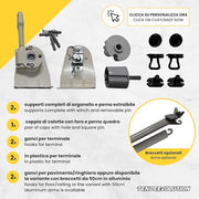 Kit Accessori Tenda da Sole a Caduta | Nero | Per Tubo Ø60 | Completo & Versatile